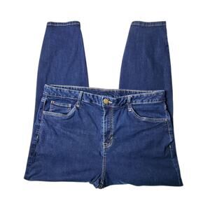 EVRI Blue High-Rise Skinny Jeans – Size 18 W, Five-Pocket, Belt Loops